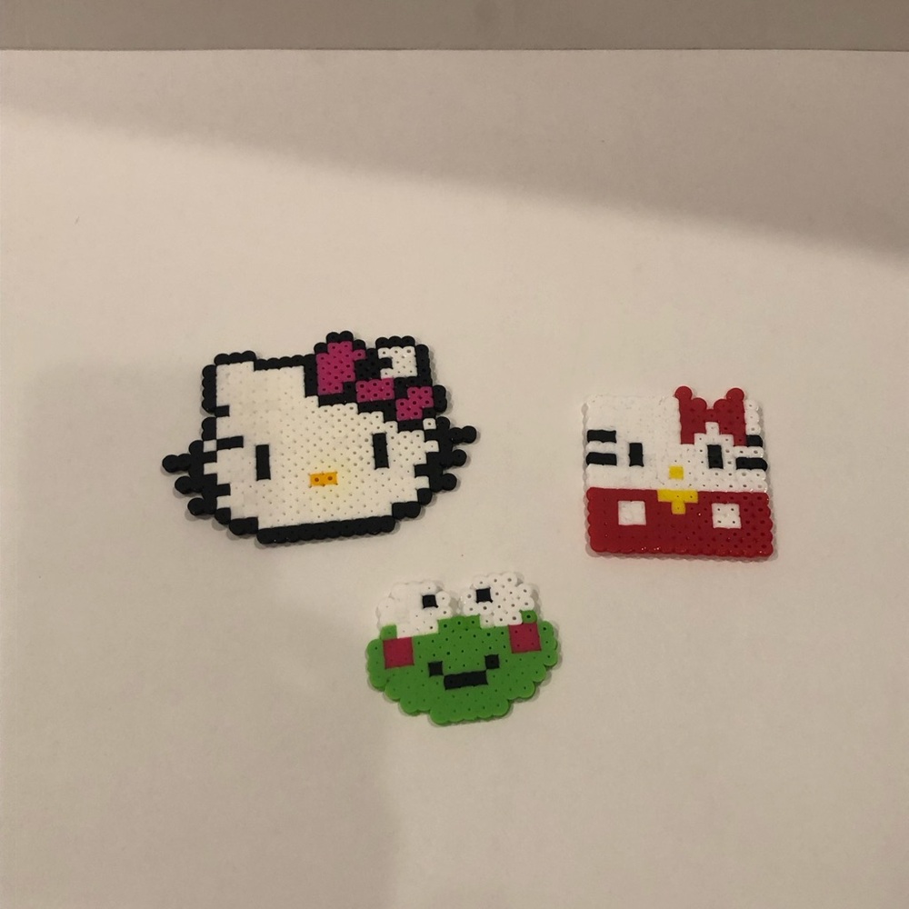 Sanrio Set of Three Perler Bead Creations
